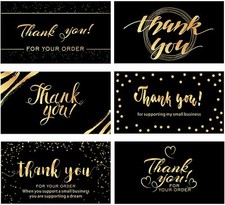Black 50/500Pcs Thank You For Your Purchase Order Business 5x9CM Business Cards