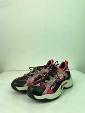 River Island Black Pink Floral Chunky Trainers UK 5 New