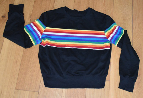 Rainbow stripe black - rainbow,