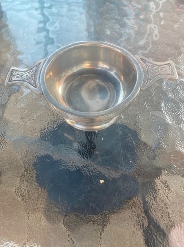 Vintage silver plated quaich - silver,