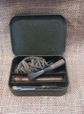 Vintage British Army Rifle Gun Cleaning Kit in a Tin Cold War 1971