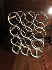 A Modern Metal Wine Rack, 39cm