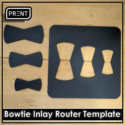 Bowtie inlay router jig - router,
