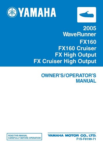 Yamaha owners manual book 2005 - yamaha,