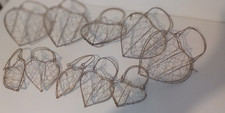 10 Silver Coloured Woven Metal