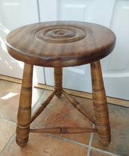 Vintage french leg stool - french, 3