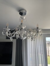 Dunelm Marie Therese 5 Light Integrated LED Chrome Chandelier Transparent