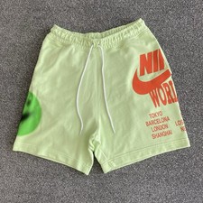 Nike World Tour Shorts Mens Medium Sportswear French Terry Green Pockets DA0645