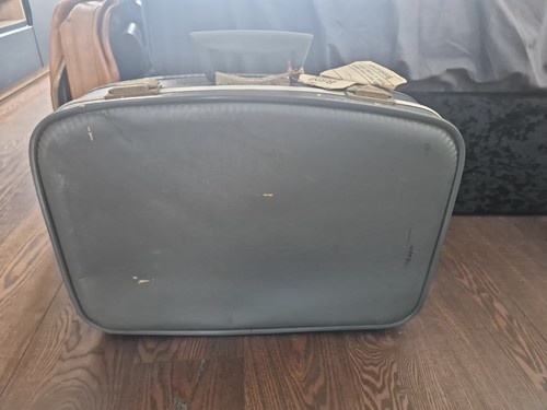 Antique vintage suitcase - suitcase, blue