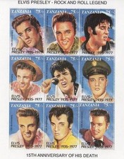 ELVIS PRESLEY ROCK N ROLL LEGEND MNH STAMP SHEETLET