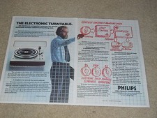 Philips 1977 GA 212 Turntable Ad, 2 pages, Articles, Info