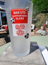 RETRO MAN UTD SUPPORTERS GLASS