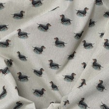 Linen Fabric Sausage Dogs