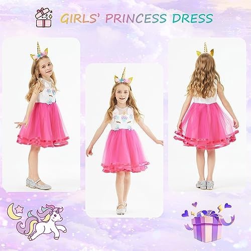 Girls unicorn princess dress - unicorn,