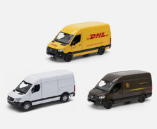 DHL Courier Van UPS White Mercedes Benz Van sprinter 1:48 Scale Diecast Model