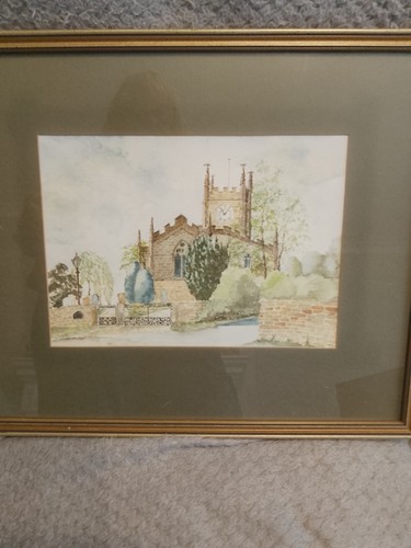 Framed watercolour painting - ,