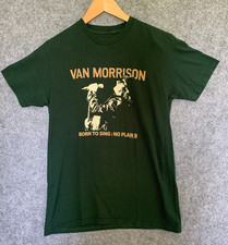 Van Morrison T Shirt Born to Sing No Plan B Unisex Mens Womens Sz S Small Green