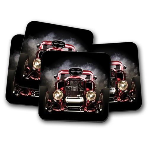 Set hot rod car coaster - 4,