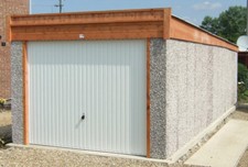 Concrete garage installed - garage,
