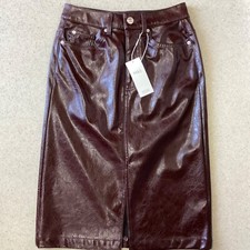 BNWT Ladies M&S Dark Red Faux