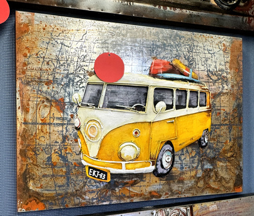 Metal wall sign - wall, van