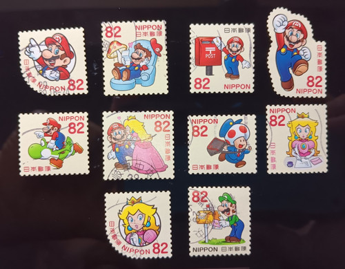 Super mario japan stamps - super, 2017