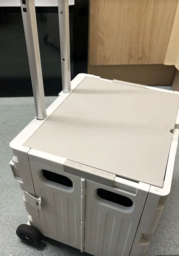 Foldable plastic trolley cart - plastic,