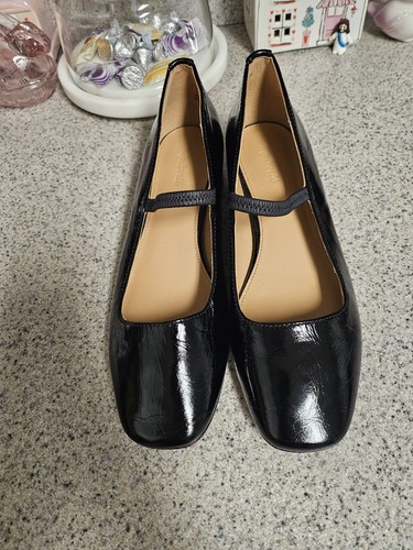 Madewell black crinkled - crinkled, patent