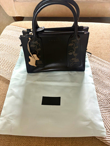 Radley black leather top - black,