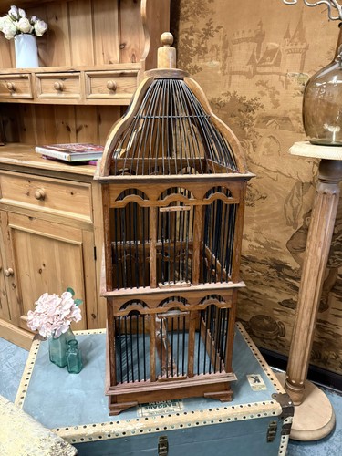 Edwardian boxwood birdcage - birdcage,