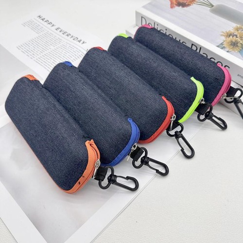 Portable glasses case zipper - case,
