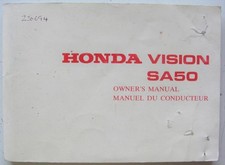 Honda Vision SA50 #I5GY10-121 Motorcycle Owners Handbook