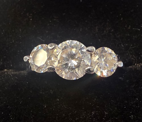 Sterling silver three - silver, stone