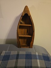 Vintage Wooden Boat Canoe With