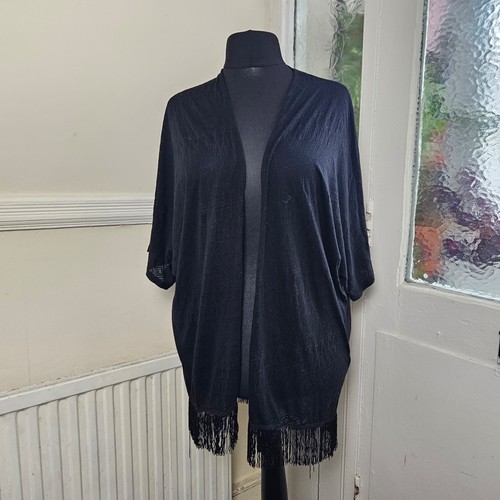 George black fringe kimono - fringe,