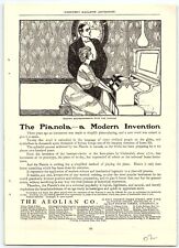 1902 THE AEOLIAN PIANO COMPANY THE PIANOLA  FULL PAGE PRINT AD Z6215