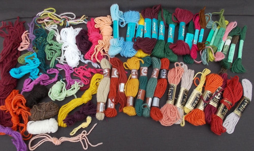 Vintage tapestry wool anchor - wool,