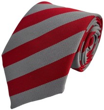 Red and Grey Block Stripe