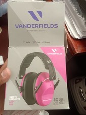 Vanderfields Kids Ear Defenders Safety Earmuffs V-Star Pink Rose NEW Open Box