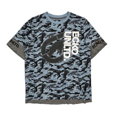 Ecko Unltd Camo T-Shirt - Medium Blue Cotton