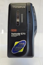 Olympus Pearlcorder S711 MicroCassette Voice Recorder Dictaphone with case