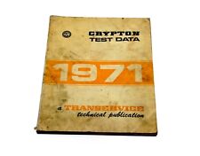 1971 CRYPTON TEST DATA