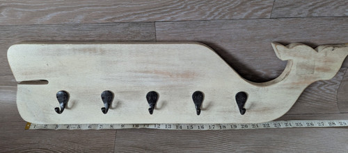 Whale wood coat hat rack - hat, 5