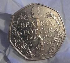 Beatrix Potter 2016 1866 to 1943 50p Fifty Pence Piece Coin.
