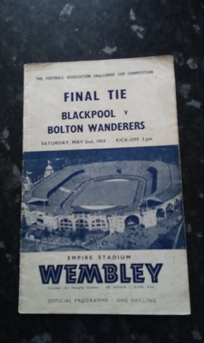 1953 cup final - blackpool, v