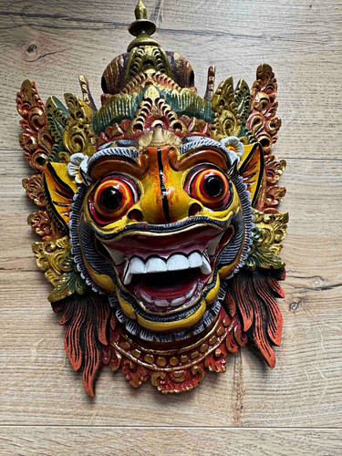 Hand carved painted balinese - carved,