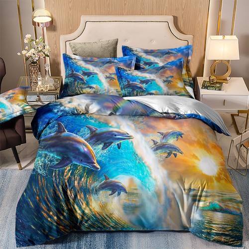 Dolphin duvet cover set with - dolphin,