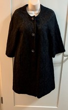 Monsoon Black Brocade Coat UK
