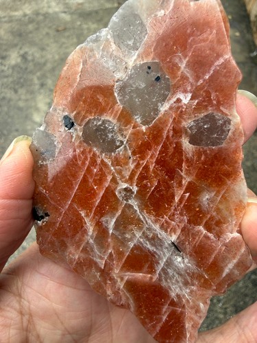 Sunstone crystal slice bright - slice,