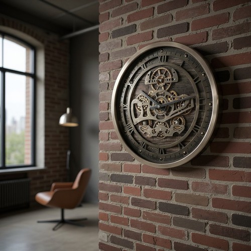Gear wall clock - gear, large